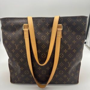 Louis Vuitton Cabas Tote in Monogram Canvas and Vachetta Leather MM